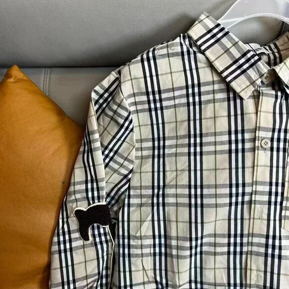 Burberry Check Cuff TB Label Shirt Men's Size S